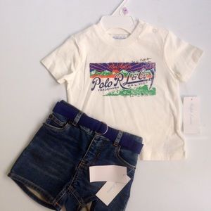 NEW WITH TAG RALPH LAUREN POLO BABY BOY TWO PIECE